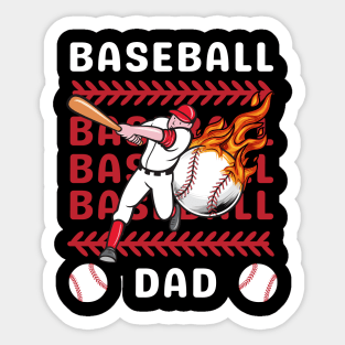 My Favorite Baseball Player Calls Me Dad Gift for Baseball Father daddy Sticker